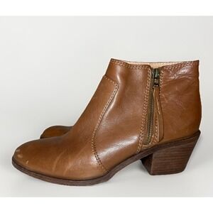Madewell Women's SIZE 8 The Janice Boots Ankle Booties Tan Leather
